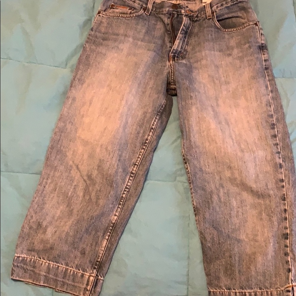 Cropped denim pants